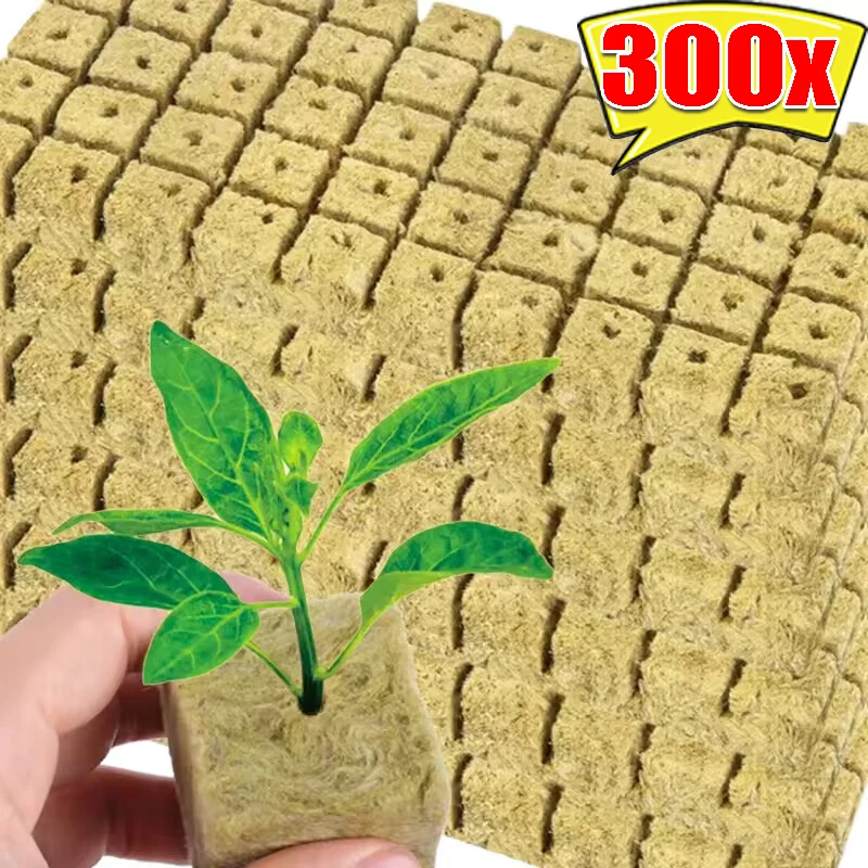 50-300 pces plantio esponja lã de rocha starter plugues hidropônico crescer mídia cubos casa estufa jardim suprimentos bloco de mudas