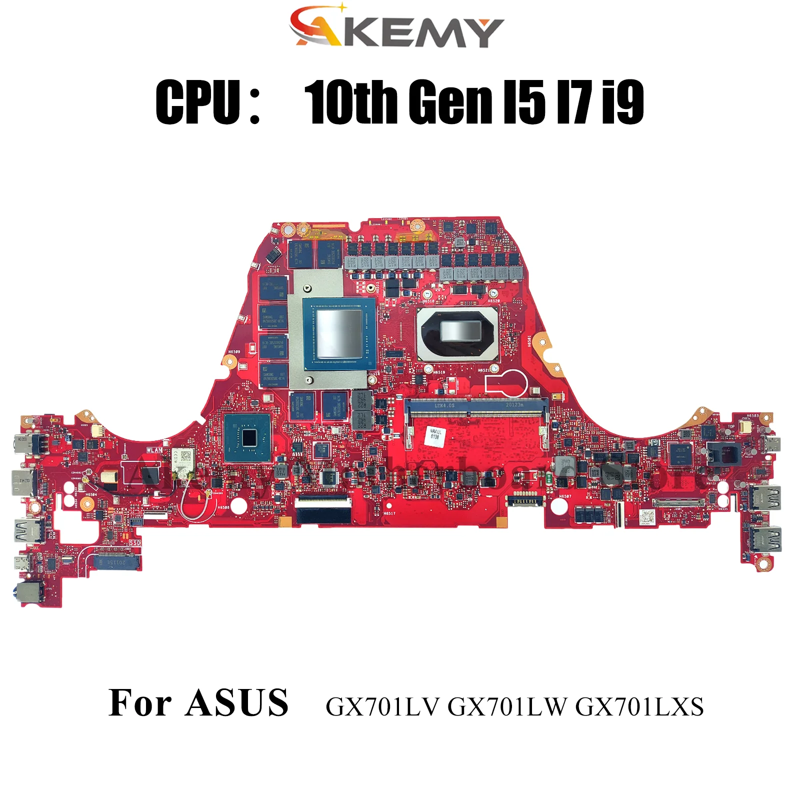 

GX701LXS Материнская плата для ноутбука ASUS ROG Zephyrus S GX701LW GX701LXS GX701LV GX701LU GX701L Материнская плата с процессором I5 I7 i9 в порядке
