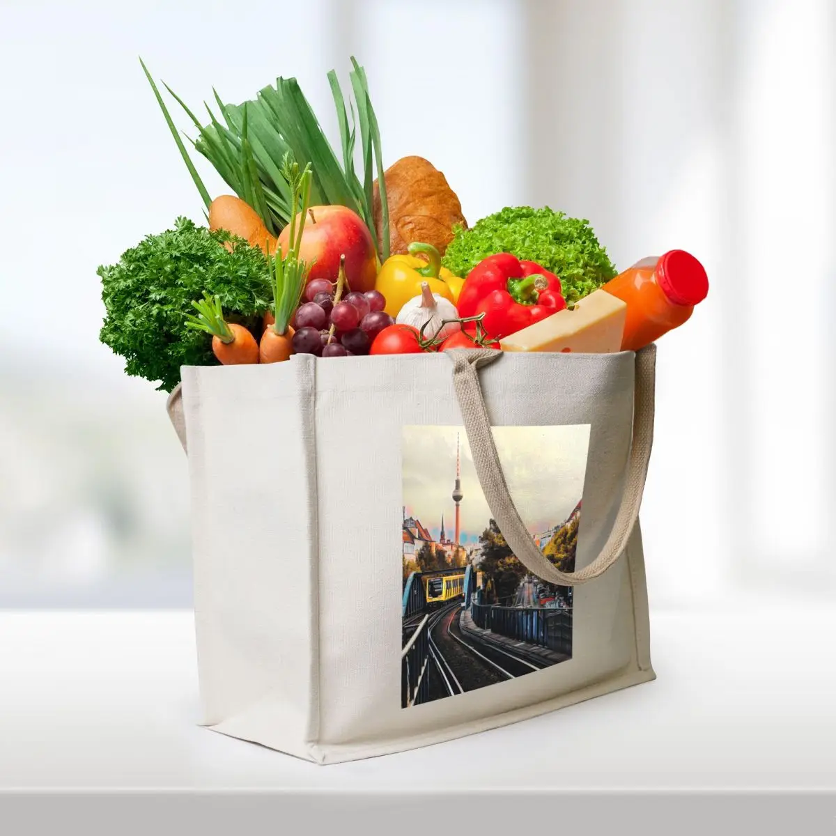 Berlin Cityscape Tote Bag Shopper Customizable tote bag Beach bag tote bags cloth bags