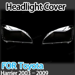 Car Transparent Housing Front Headlights Lens Shell Cover Glass Lampcover Lampshade For Toyota Harrier 2003-2009 Lampcover