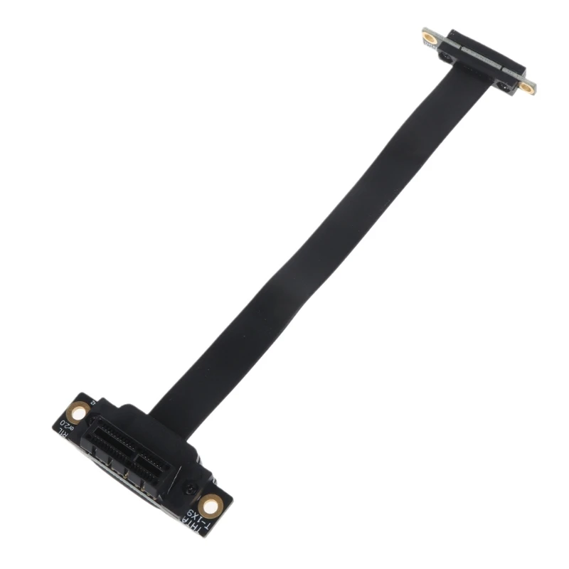 Y1UB PCI-e PCI 36PIN 1X Extension Cable Dual Vertical 90°Right Direction Connector for 1U 2U ATX/BTX-Chassis