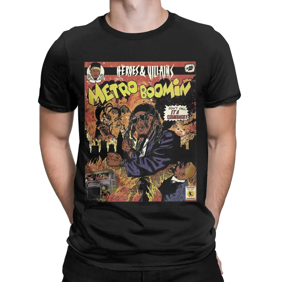 Awesome Metro Boomin Heroes And Villains T Shirt Men Women Cotton Album Concert Tour Tees Shirt Gift Idea Clothing