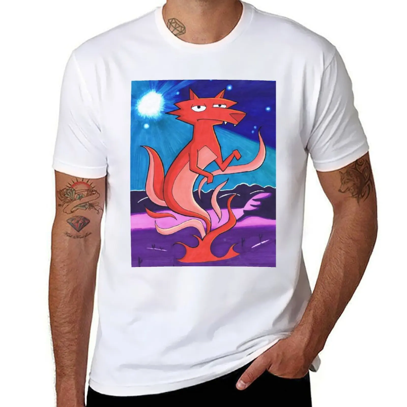 

Space Coyote T-Shirt man t shirt heavy cotton men t shirt cotton 100% t shirt man luxury T-Shirt