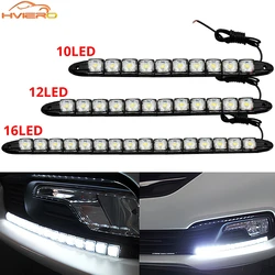 1pcs Car Daytime Running Light Led Lens 10/12/16LED Waterproof DRL Daylight White DC 12V Auto HeadLamp Turn Signal Bulb Fog Lamp