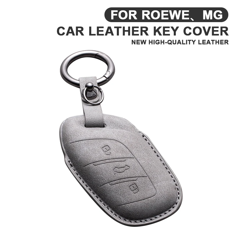 

For MG 4 Mg4 Ev MG HS GT ZS EV ZX MG5 MG6 For Roewe RX3 RX5 RX8 ERX5 I6 I5 Leather Car Smart Key Cover Case Shell Accessories