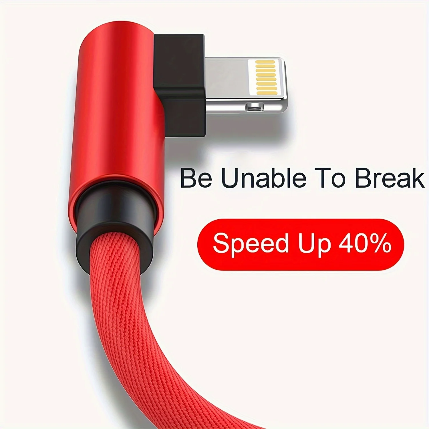 

Г-образные USB-кабели для моделей iPhone 14, 13, 12, 11, X, 8, 7, 7 Plus, 6, 6S и 5, и для iPad.