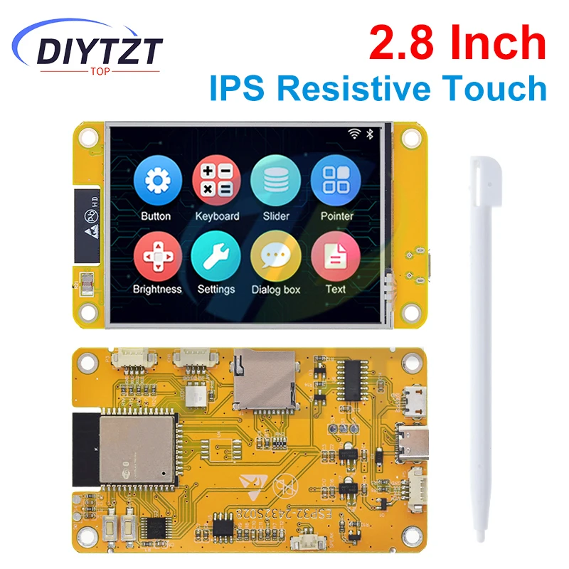 DIYTZT ESP32 LVGL WIFI&Bluetooth Development Board 2.8 inch LCD TFT Module 240*320 Smart Display Screen With Touch WROOM