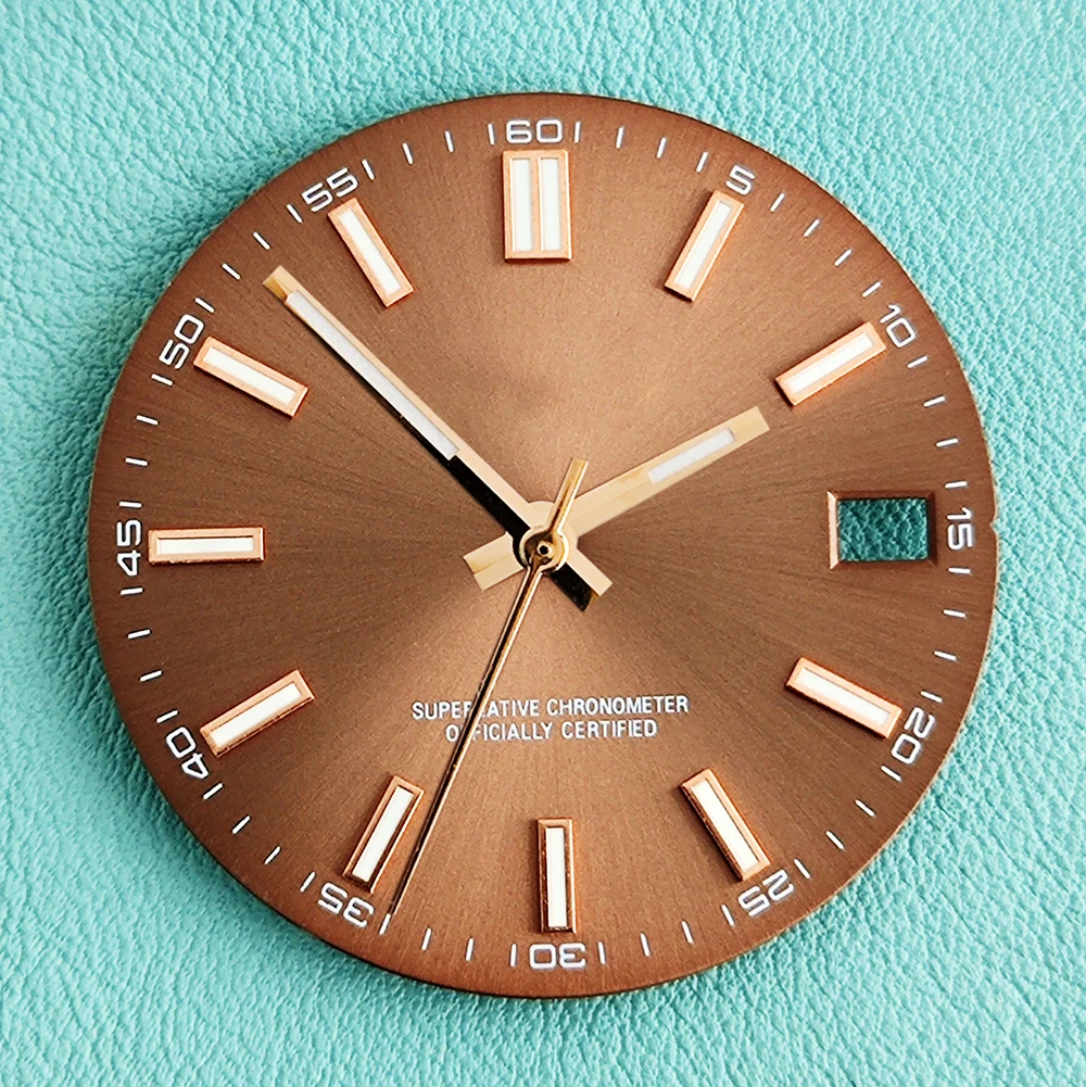 

NH35 Dial 28.5mm S Dial NO Log Modified Dial Blue Green Luminous Watch Face Modified Watch Accessories for NH35 NH36 movements