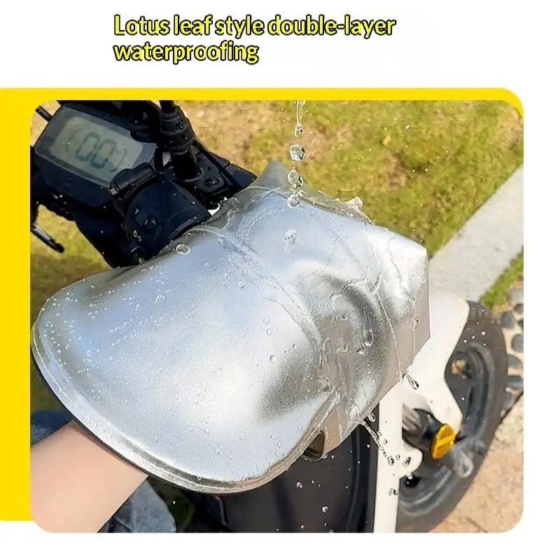 Scooter-Lenkerhandschuhe aus Premium-Silberleder, sonnenfest, wasserdicht, 3D-Unterstützung für Scooter-Touren im Freien – Detail 9