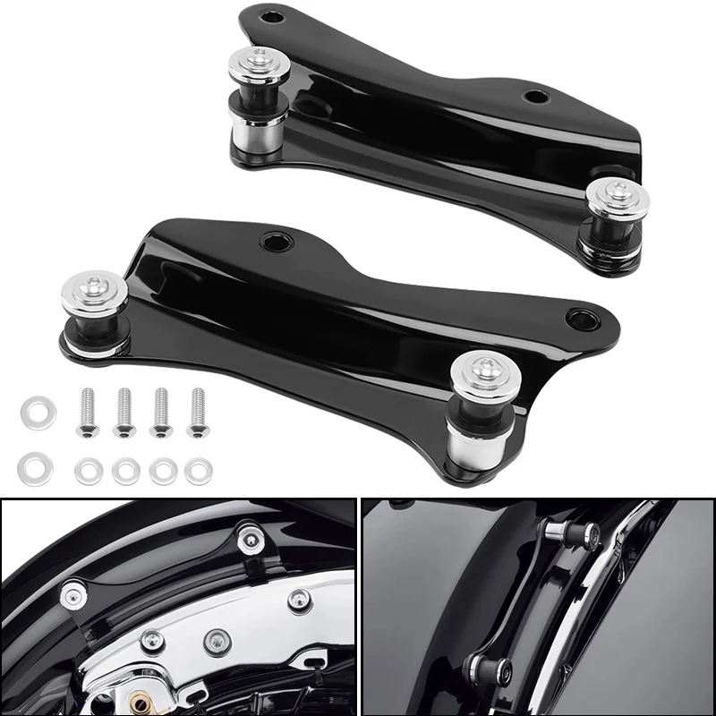

Motorcycle Black 4 Point Docking Hardware Kit For Harley Touring Road King Ultra Limited Road Glide Street Glide 2014-2022