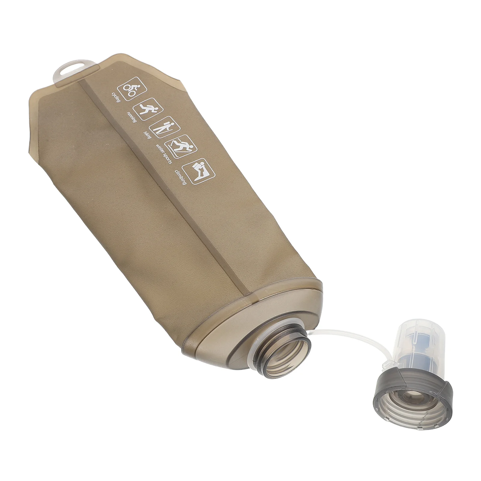 

500Ml Foldable Sports Water Bottle Lightweight Soft Flask For Running Hiking Cycling Camping Travel Reusable Leakproof Portable