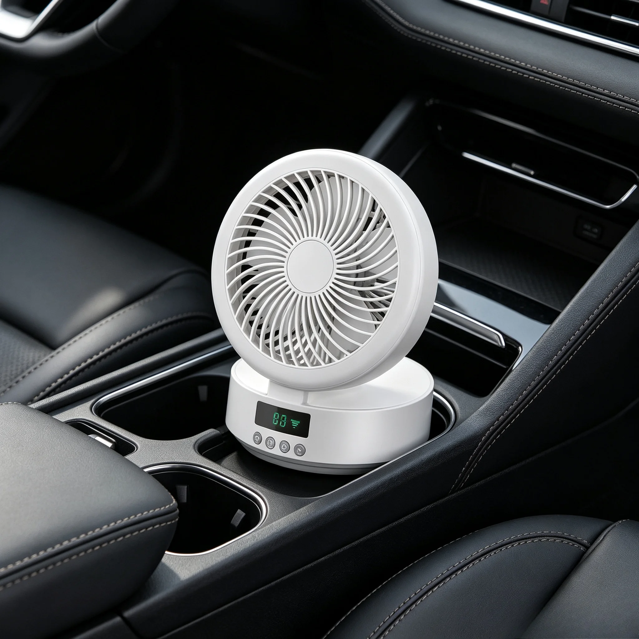 Foldable Car Cooling Fan USB Rechargeable Portable Fan With Long Battery Life For Car Interior Office Dorm Household Indoor Use
