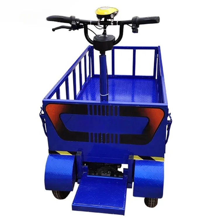 Hot product heavy duty platform cart trolley 800kg electric powered garden trolley cargo wagon electric