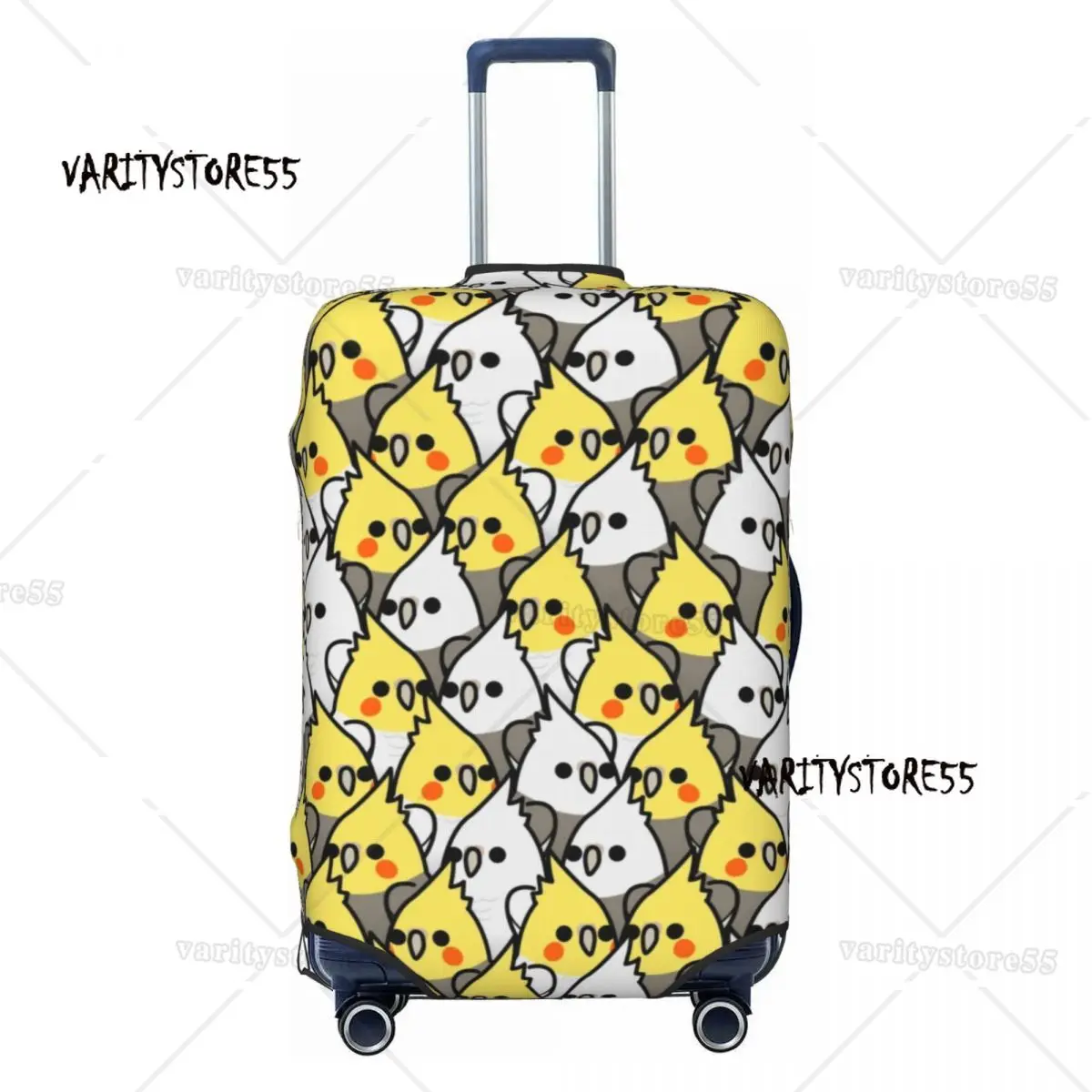 Custom Parrot Birds Cockatiel Squad Luggage Cover Protector Fashion Animal Travel Suitcase Covers for 18-32 Inch