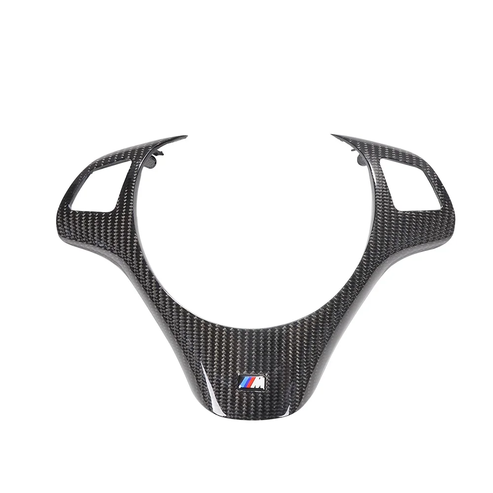 For BMW 3 Seires E90 E91 E92 E93 2005-2012 Real Carbon Fiber Replacement Car Steering Wheel Cover Panel Frame Trim