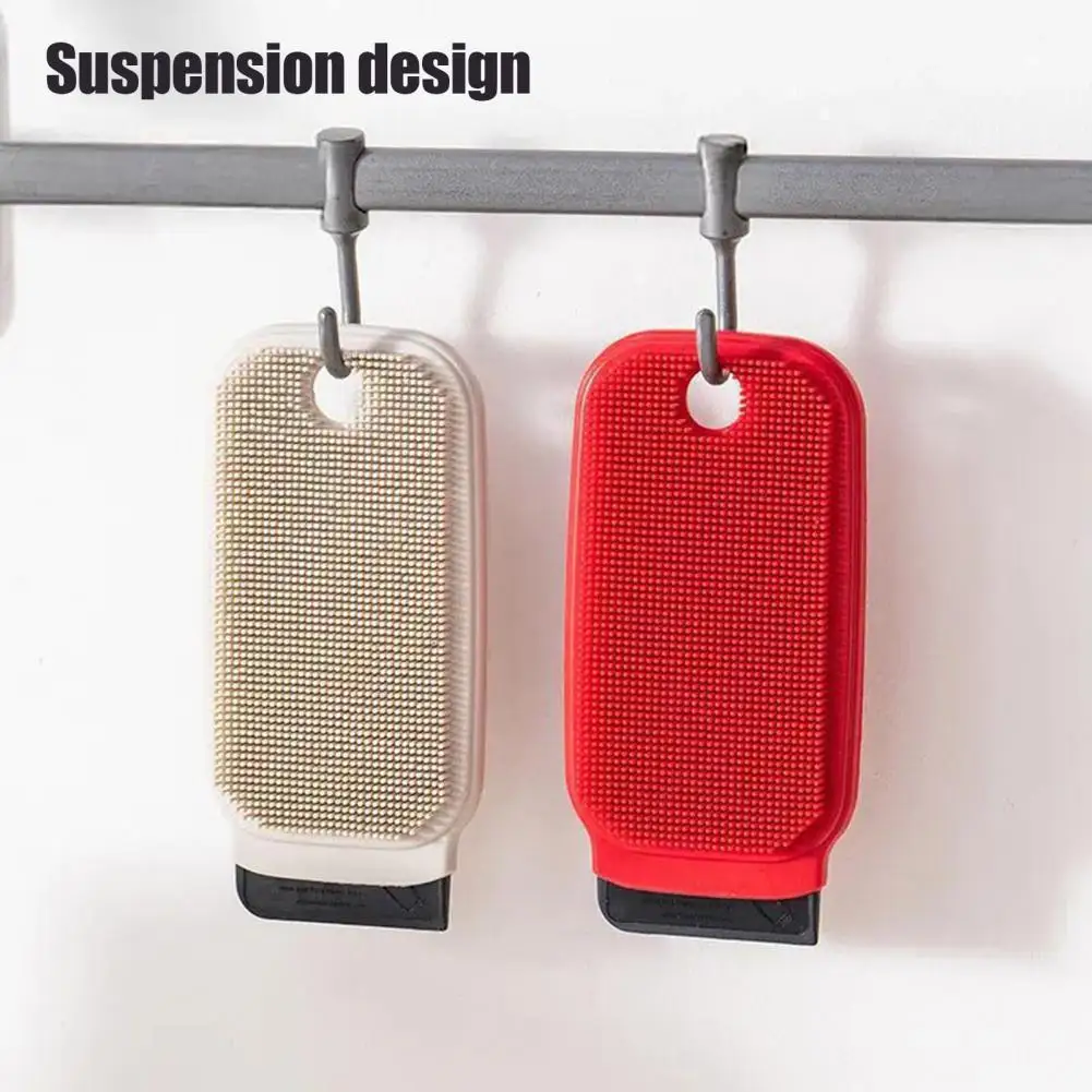 1/2Pcs Silicone Cleaning Brush Food Grade Quick-Drying Multi-Functional Dishes Fruits Vegetables Scrubber Kitchen Tool