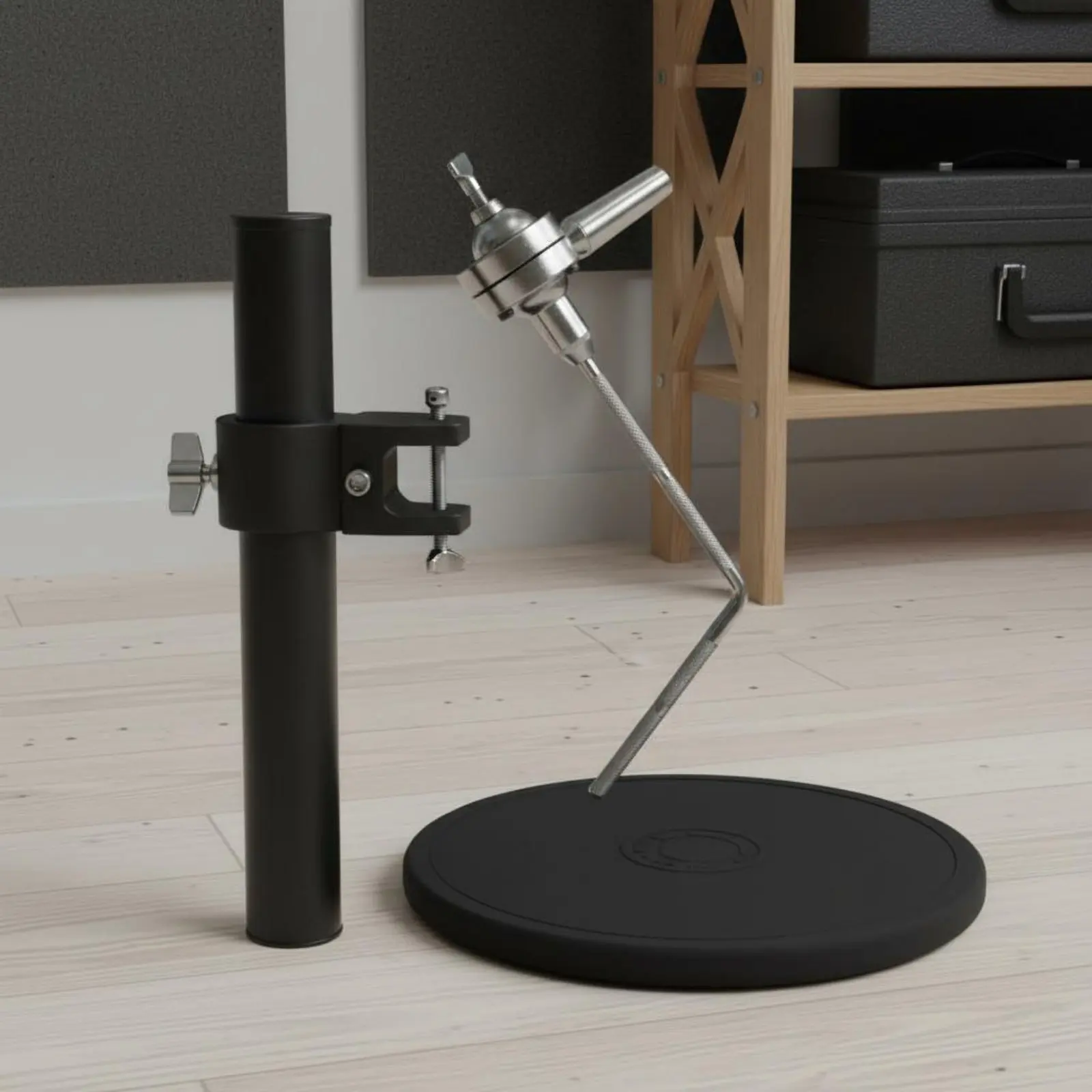 Cymbal Holder Bracket Multi-Functional Tom Drum Mounting Bracket L-Rod Percussion Clamp Adjustable Angle