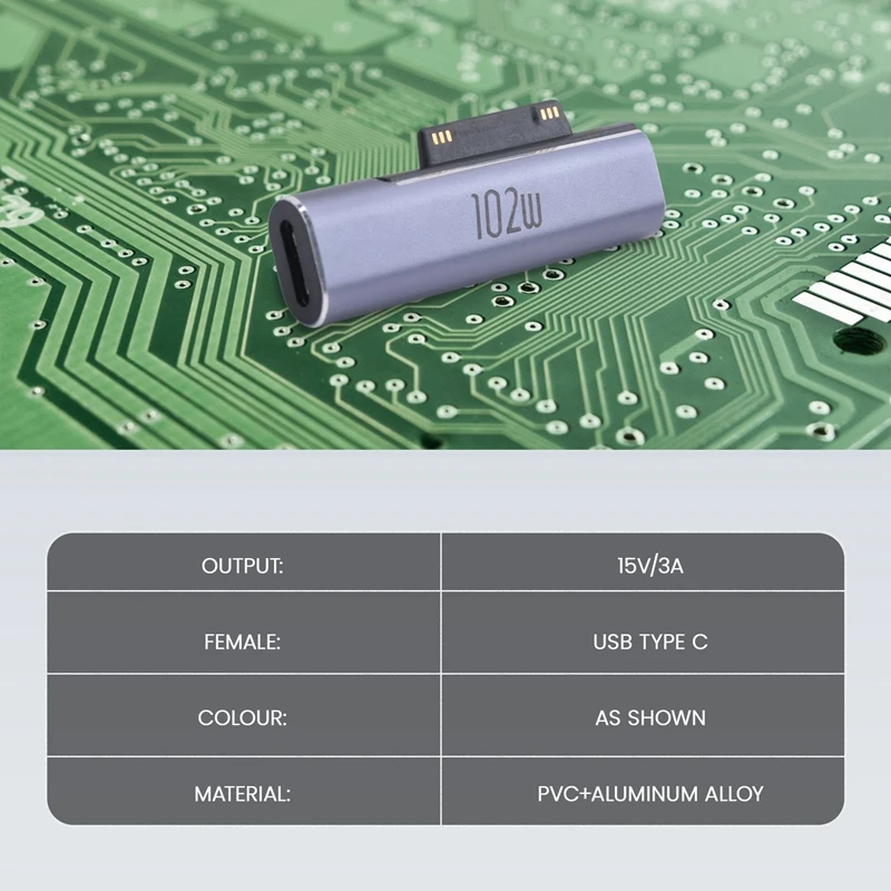 102W USB C Type C PD Fast Charging Plug Converter for Surface Pro 3 4 Hot Sale in Stock
