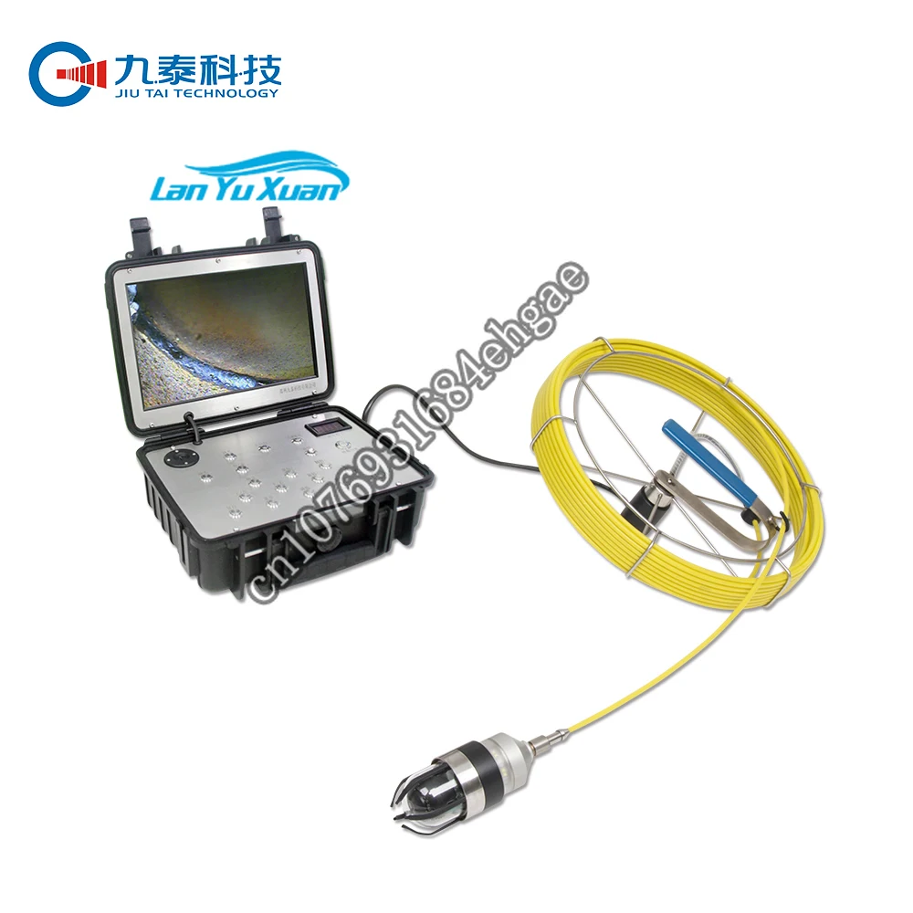 Industrial River Usb Video endo scope Borescope Inspection Cam era CCD Memory Card H.264 with Automatic Wire Cart PAN-TILT