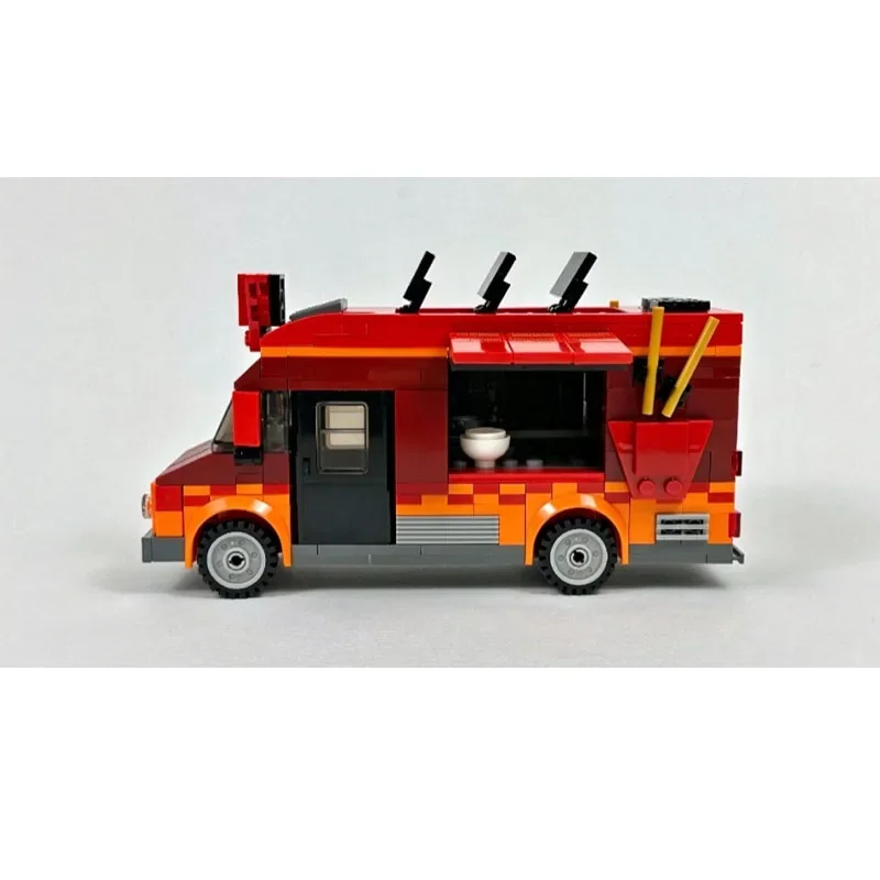 Outdoor MOC-186326 Traffic Asia Noodle Food Cart Building Block Model 428 Parts Birthday Custom Christmas Assembly Toy Gift