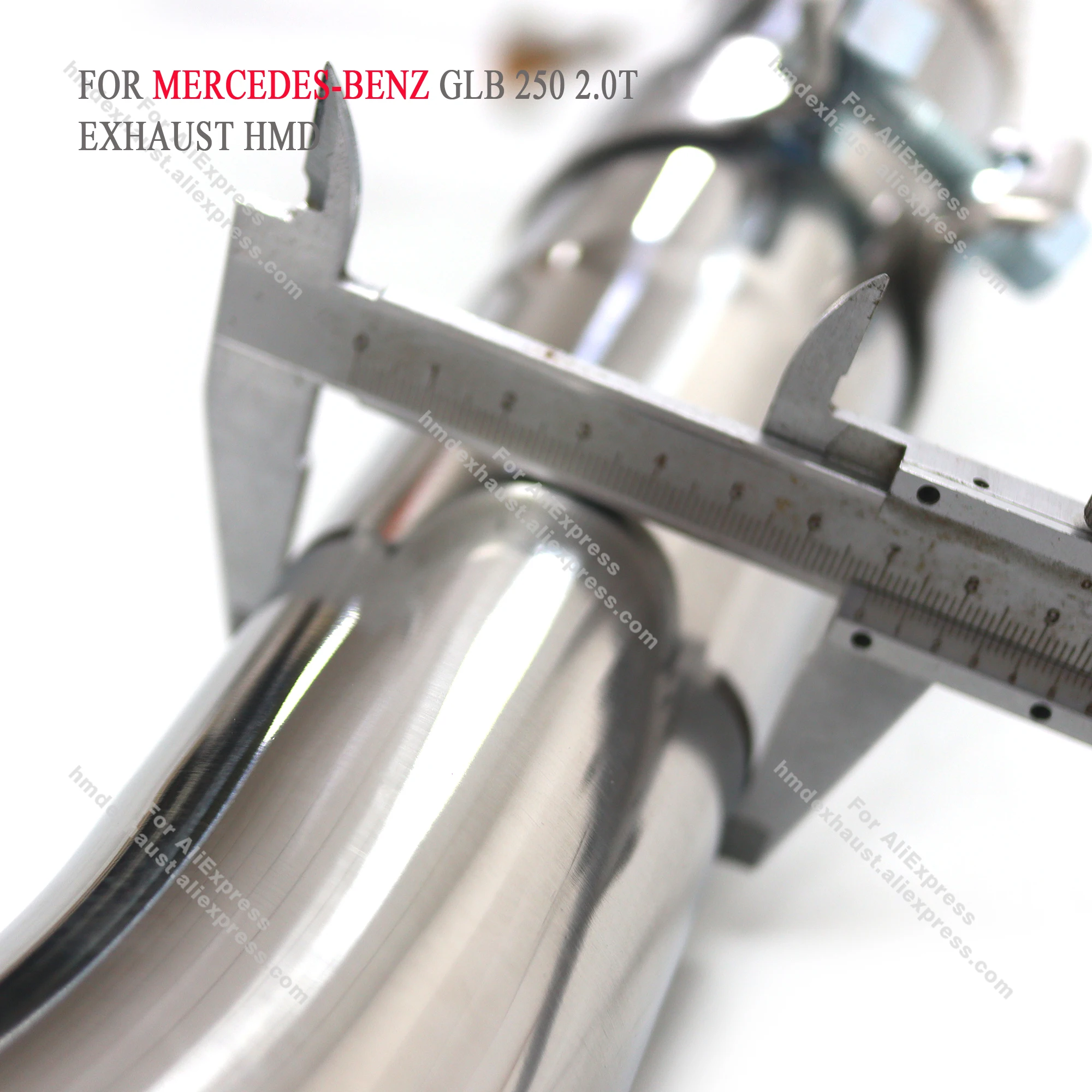 Tubo de escape personalizável para mercedes benz lb 250 2.0t, sistema de escape de aço inoxidável, proteção térmica, alto fluxo, desempenho hmd