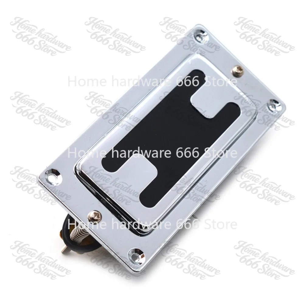 H-shaped Copper Cover Four-string Electric Bass Pickup Closed Electric Bass BASS Silver Pickup with Metal Frame