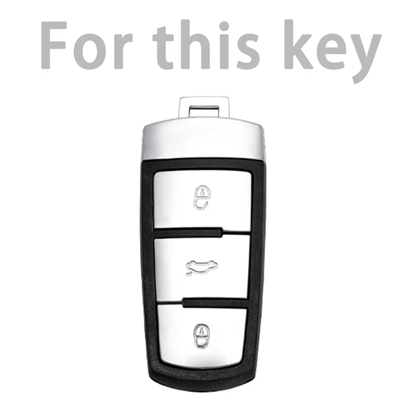 Tpu caso chave do carro escudo de borracha macia carro controle remoto capa protetora para volkswagen vw cc passat b6 b7 passat 3c cc