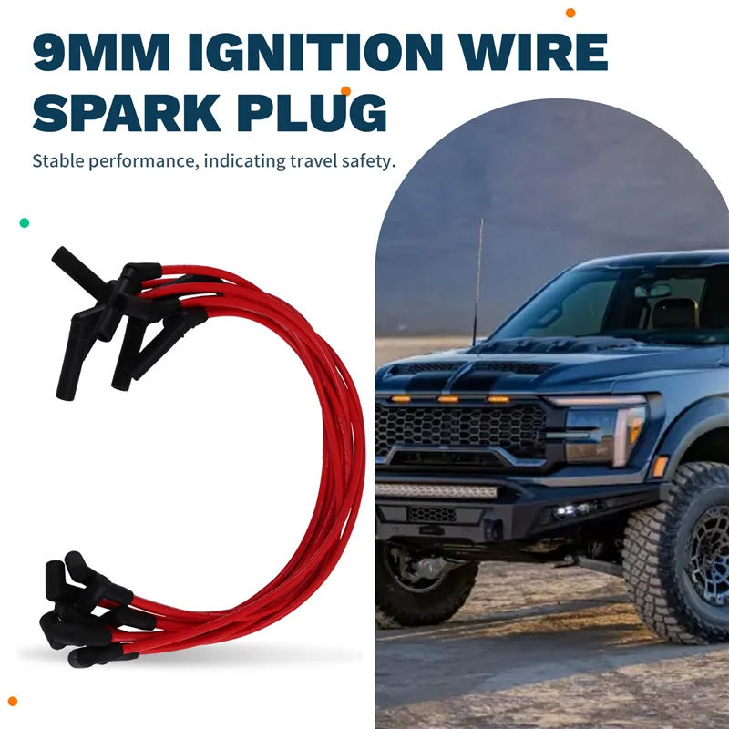 

For Ford F-150 Mustang 1995- 1996 9MM Engine Ignition Wire Set M12259R301 Spark Plug 5.0L 5.8L