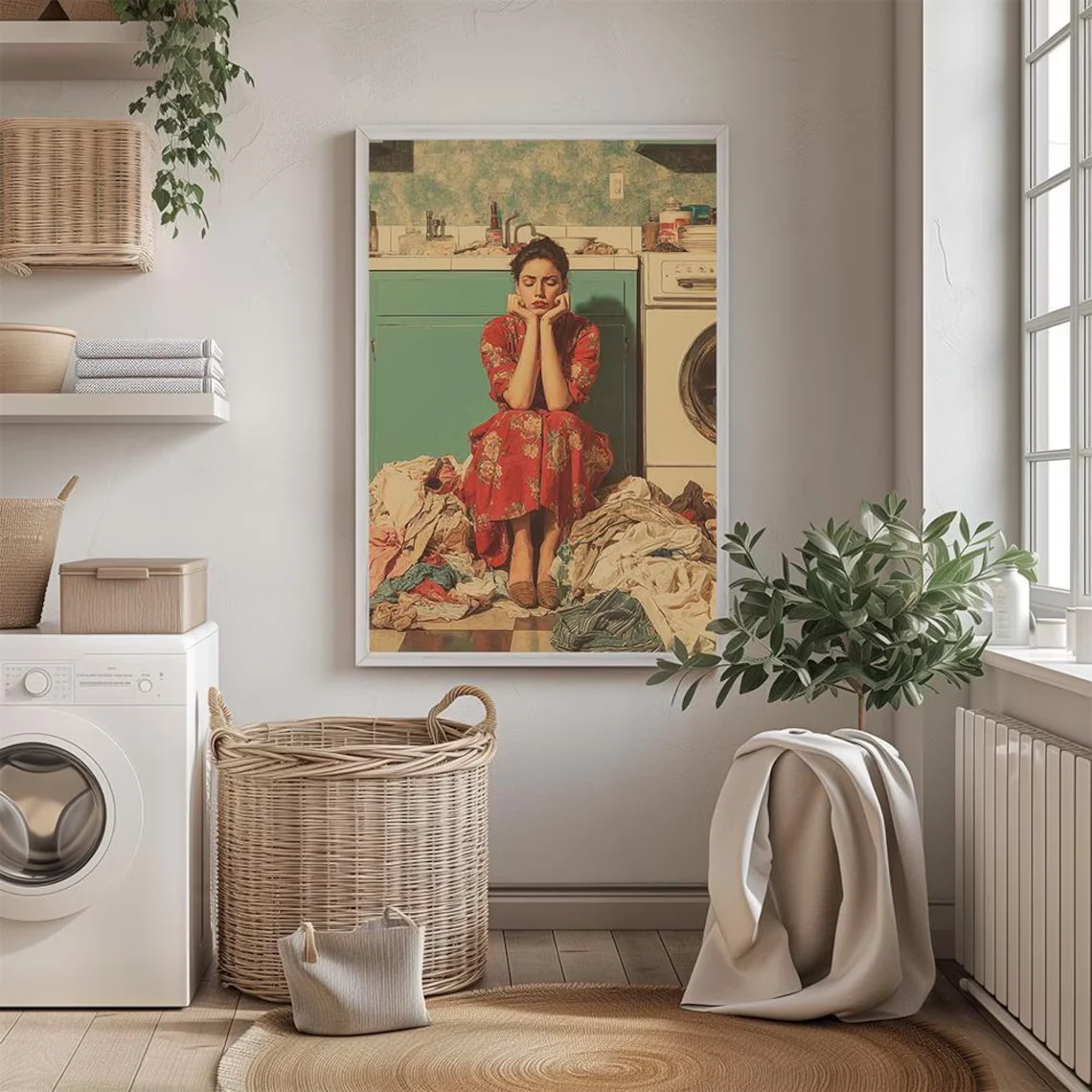 Cozy Paris Cafe Oil Painting Wall Print Decor - Impressionist Style Artwork of a Woman Enjoying Coffee at a Rustic French Bistro