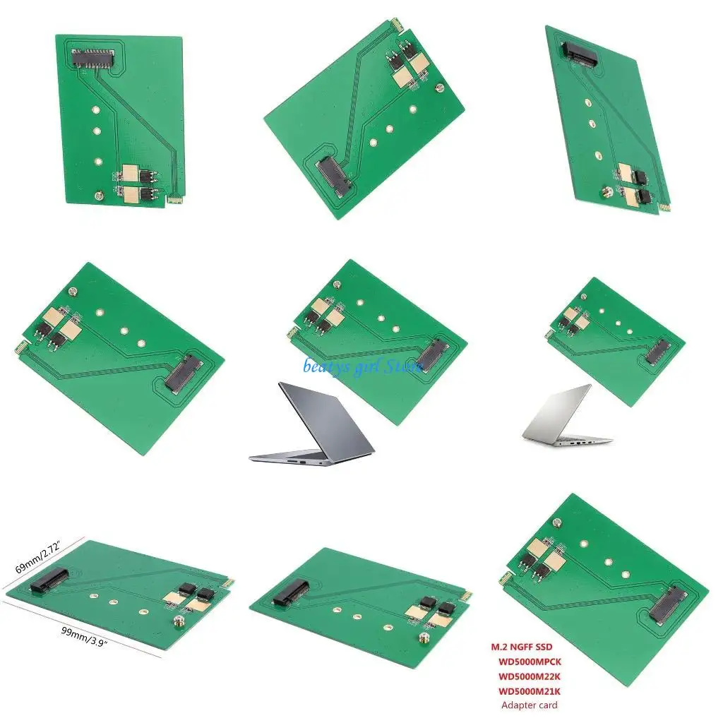 

C7AB High Speed For WesternDigital WD5000 WD5000MPCK WD5000M22K WD5000M21K to M.2 NGFF Hard Disk Converter Professional Card