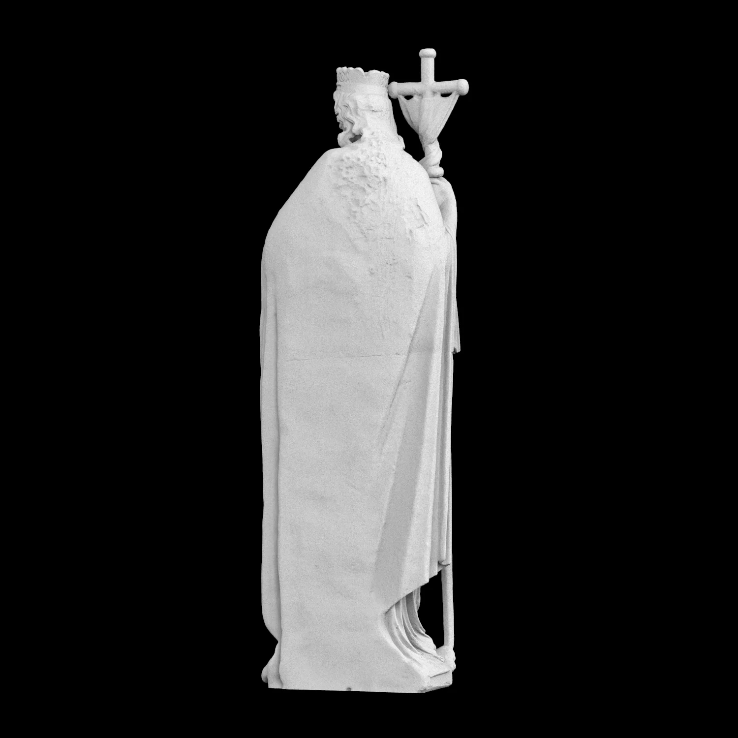 Afbeelding 4: De vrome gelovige - 3D-geprint harsmateriaal, handgeschilderde gipsstructuurdecoratie (verzending binnen 10 dagen)