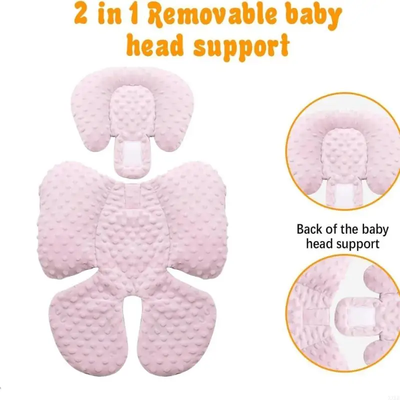 Four Seasons Baby Stroller Cushion Head Support Pillow 2 in 1 Infant Car Insert Liner Double-side Pushchair Pad