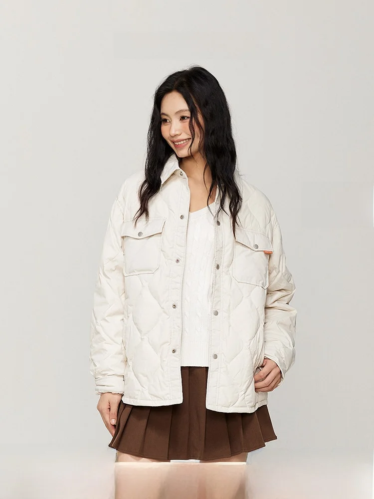 

Noisy Teddy ex Lightweight Puffer Jaet Winter Faionable Simple Warm Versatile Du down Coat for Ages 25-29
