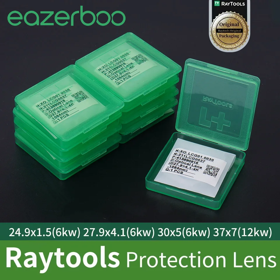 Raytools Original Laser Protective Windows Lens 24.9x1.5 27.9x4.1 37x7 Protection Laser Machine Lens for Raytools BT210S/BT220