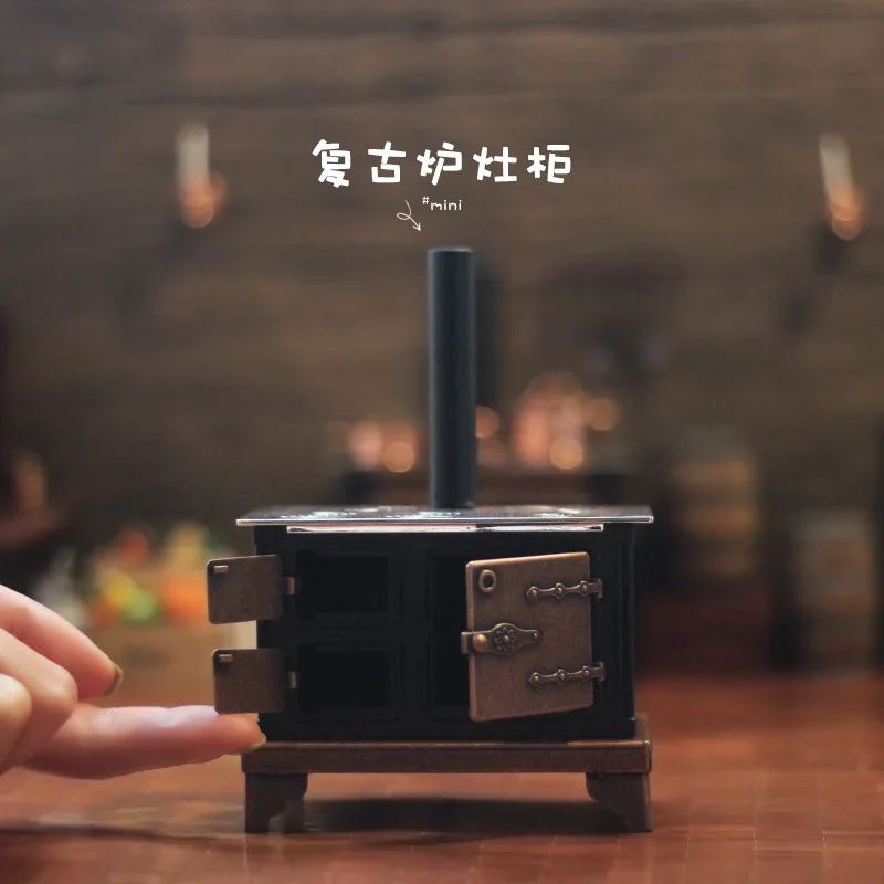 

1:12 Retro Mini Kitchen Utensils Doll House Accessories Miniature Model Simulation Kitchen Range Dollhouse Decoration Toys