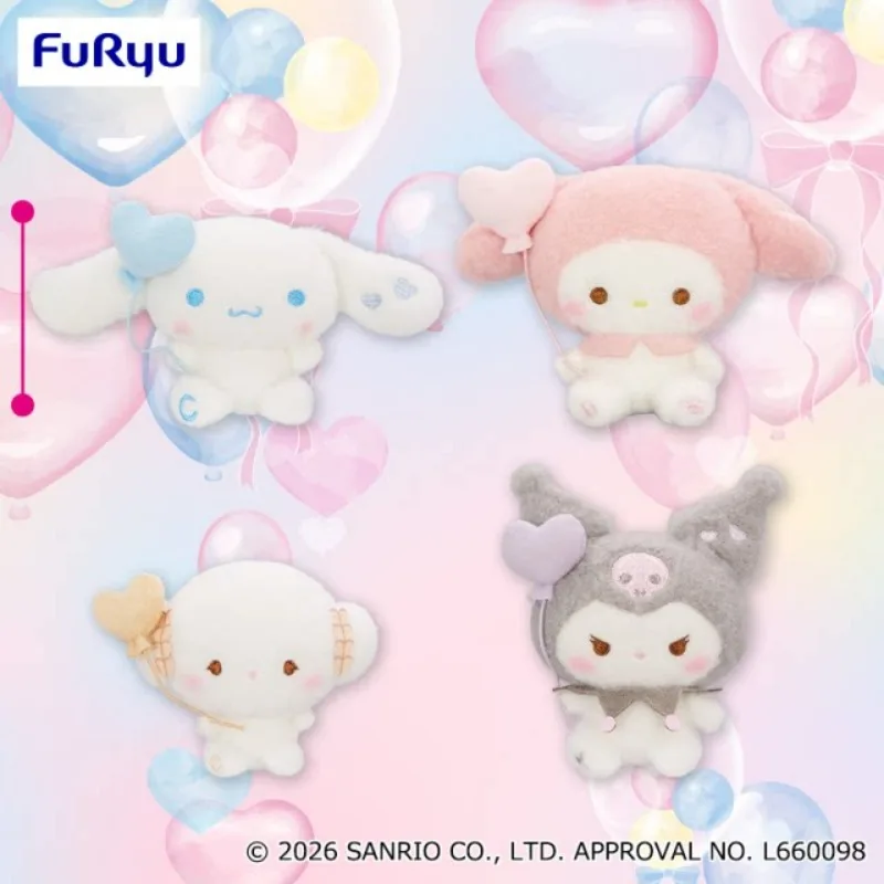 

Оригинальная плюшевая игрушка Sanrio Limited Edition Milk Fluff Adorable Heart Balloon Melody Kuromi Cogimyun Cinnamoroll