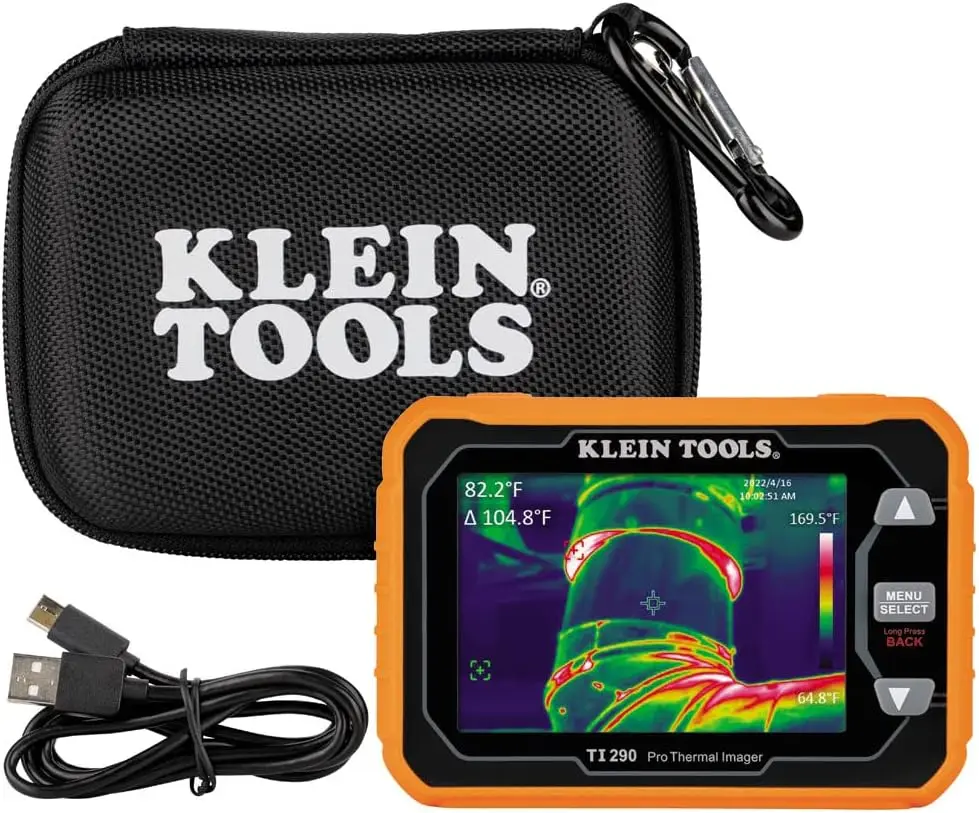 Klein Tools TI290 Rechargeable PRO Thermal Imaging Camera, Over 49000 Pixels, Wi-Fi Data Transfer, 3 Palettes