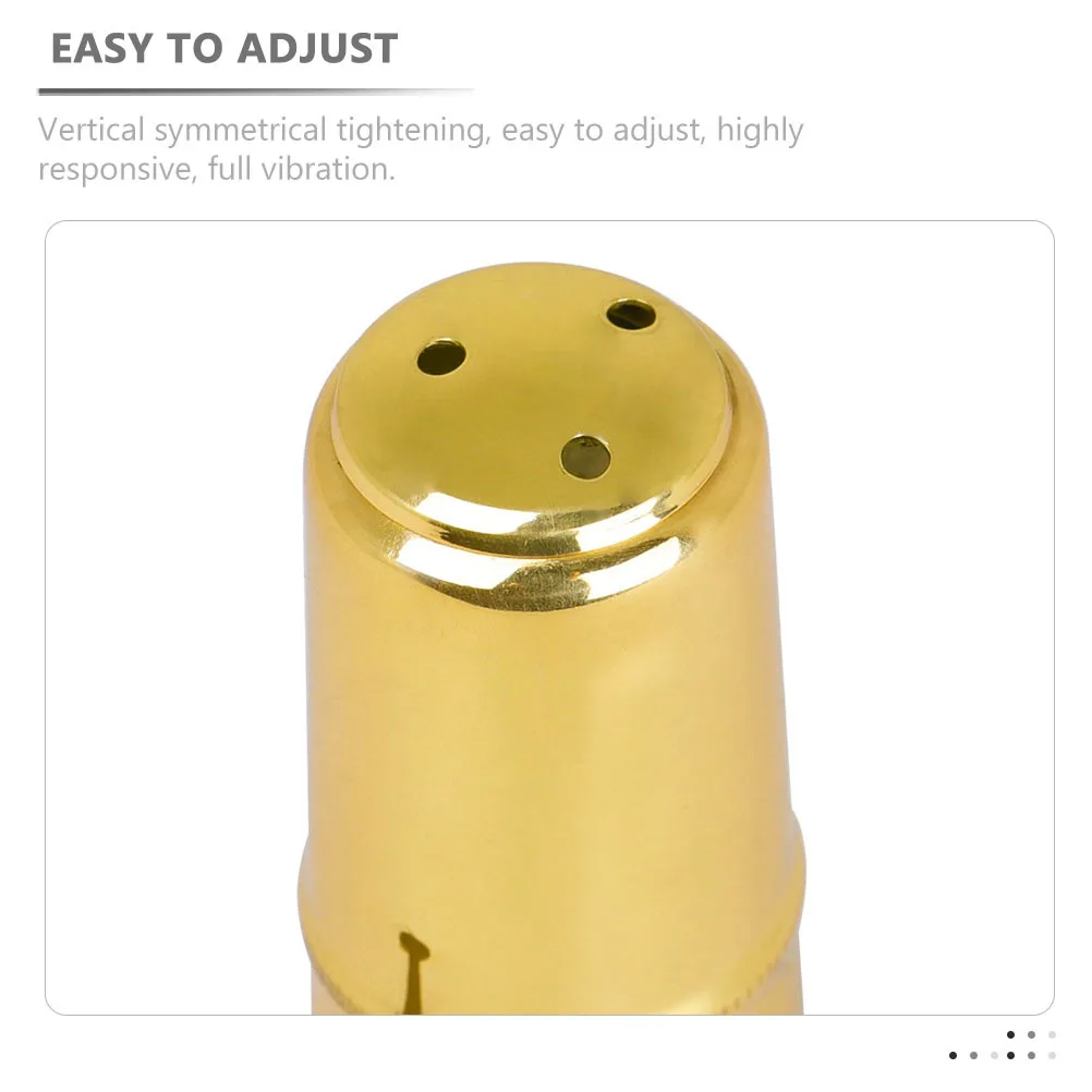 

1 set Double Screw Symmetrical Tightening Saxophone Ligature Cap For Alto Sax High Strength Non-Rust Metal Clip Exquisite