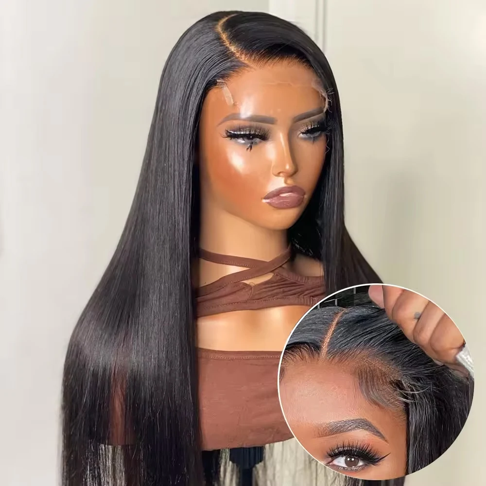 250 Density Lace Frontal Wig Brazilian Straight Human Hair Wig 13X4 Lace Front Wig 13X6 Lace Closure Wig Human Hair Wig