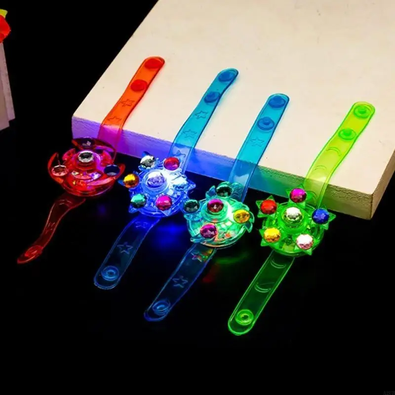 حزمة من 10 أساور Glow Tops Creative Spin for Plasse Supplies و Event A2UB