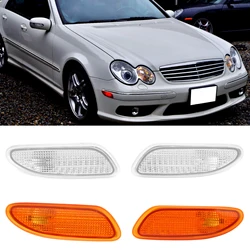 Car Fender Side Marker Lamp Housing White Amber Lens Reflector For Mercedes Benz W203 C Class 2038200721 MB2570102