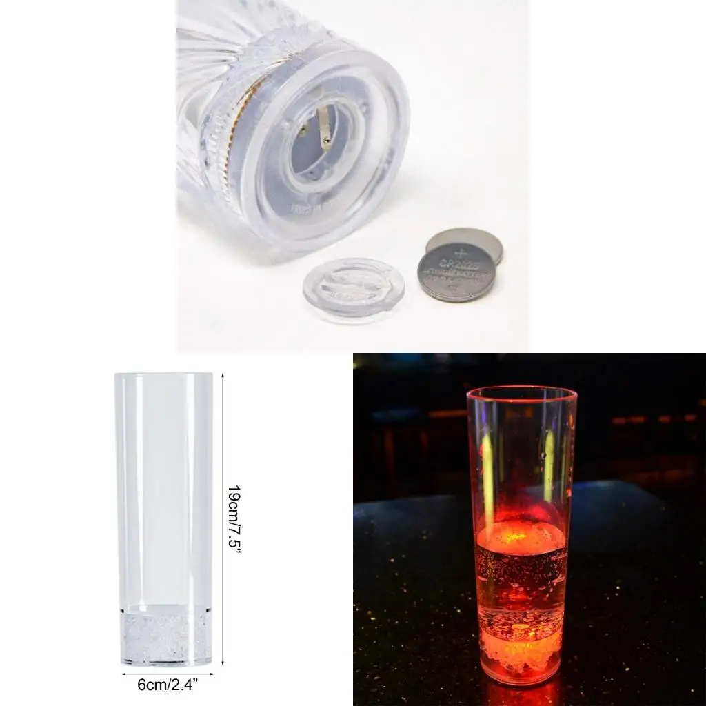  Creative LED Light Up Cups Automatic Flashing Drinking Cups Color Changing M