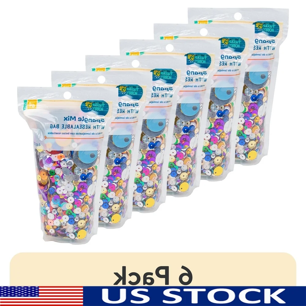 

Multicolor Spangle Sequin Confetti Mix 4 oz Craft Party Decor Assorted Shapes Resealable Bag DIY Projects Table Scatter Events