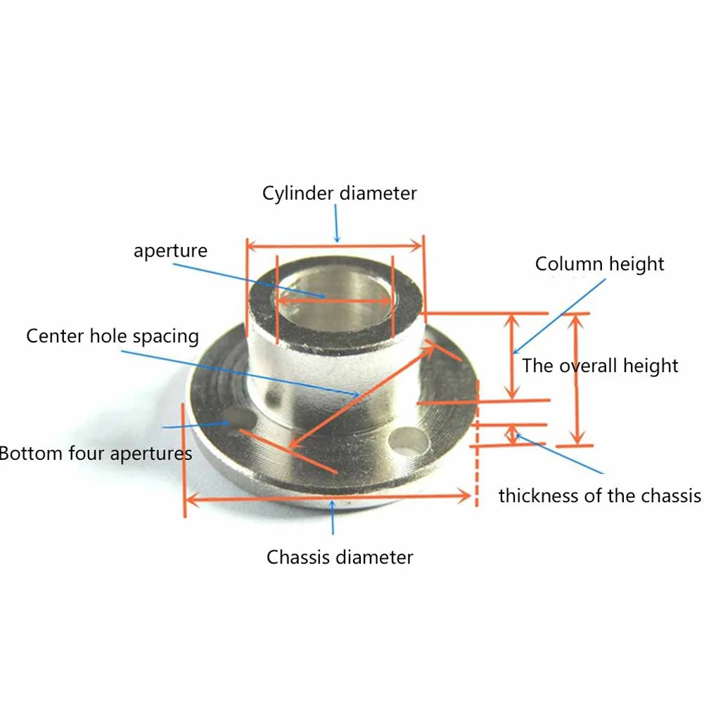 Acoplador de eje rígido de 2 Bridas, abrazadera de Collar, soporte de eje de guía de Motor, Conector de junta de Motor de 3mm/4mm/5mm/6mm