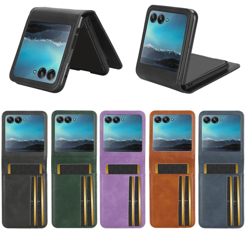 For Motorola Moto Razr 40Ultra Leather Semi-Split Multi-slot Wallet Scratch Resistant Case For Moto Razr Plus 2023 Phone Bags