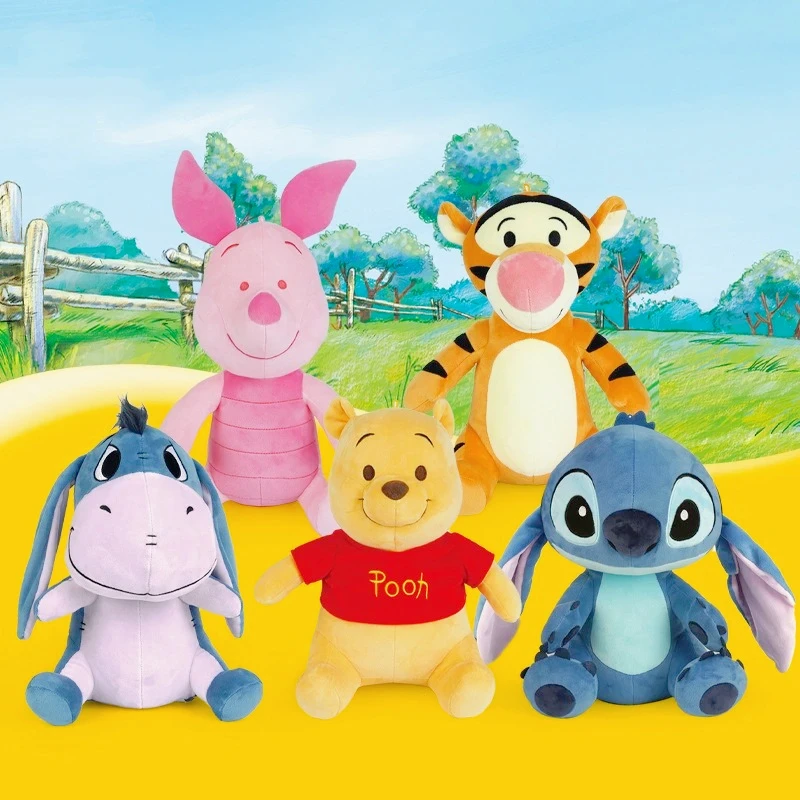 

Аниме мультфильм медведь осел тигр поросенок свинья плюшевая кукла удобная тряпичная кукла сидящий маленький тигр детская игрушка в подарок на день рождения