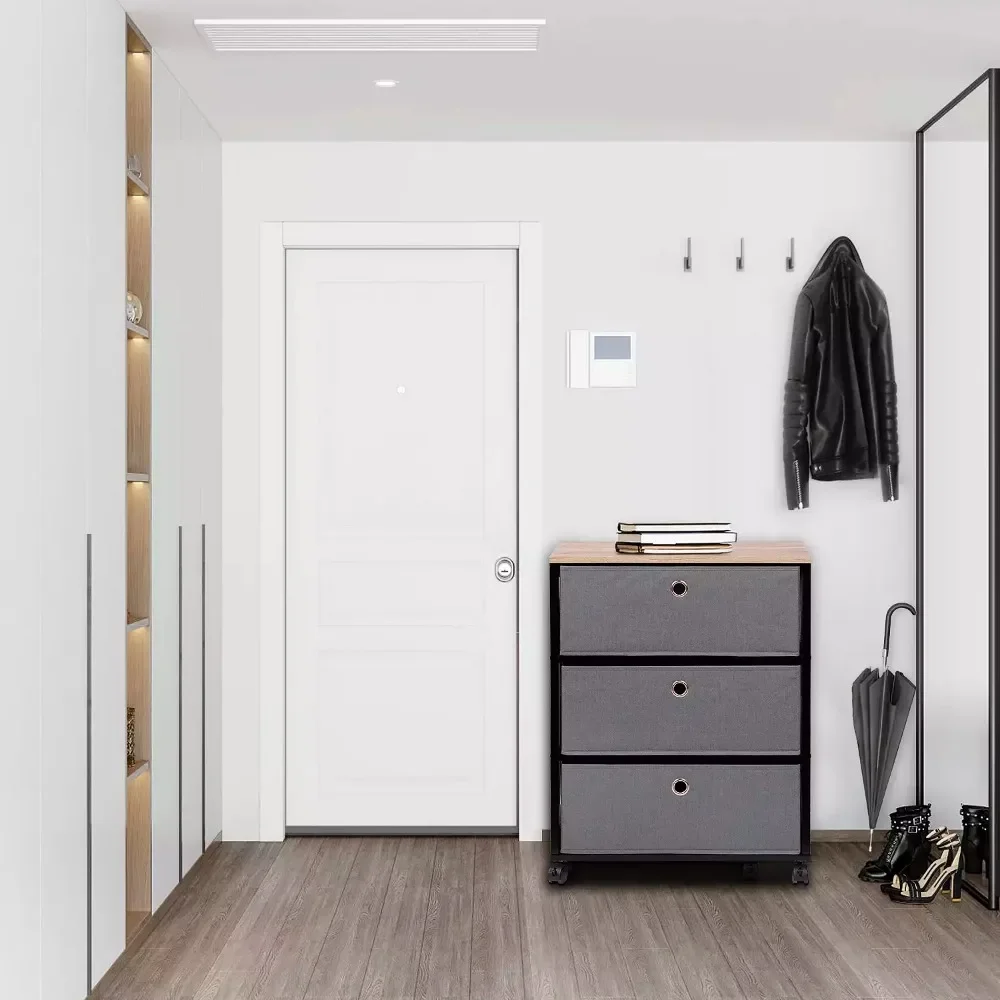 3 Drawer Storage Tower for Living Room, Bedroom