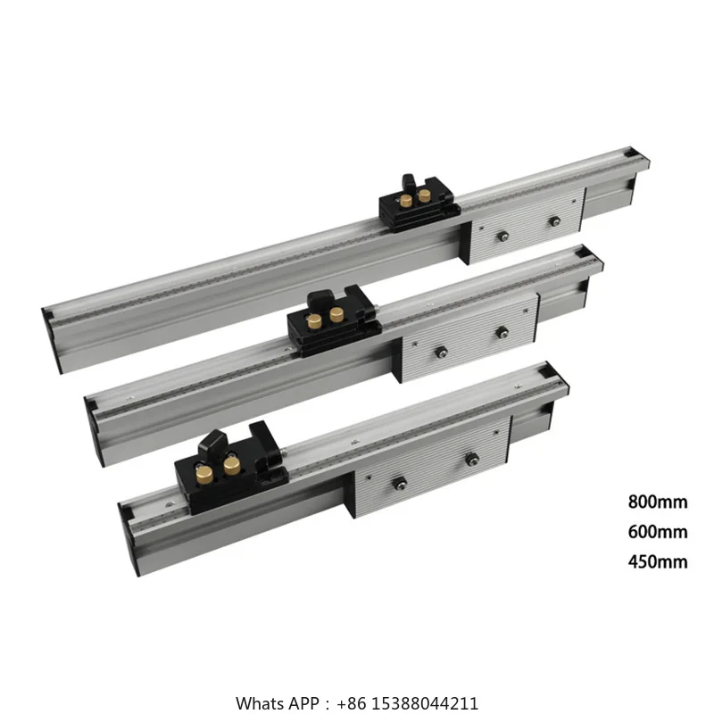 Table Saw Router With Scale And Stopper 450/600/800mm Miter Gauge Guide T Track Sliding Stopper Woodworking DIY Tool