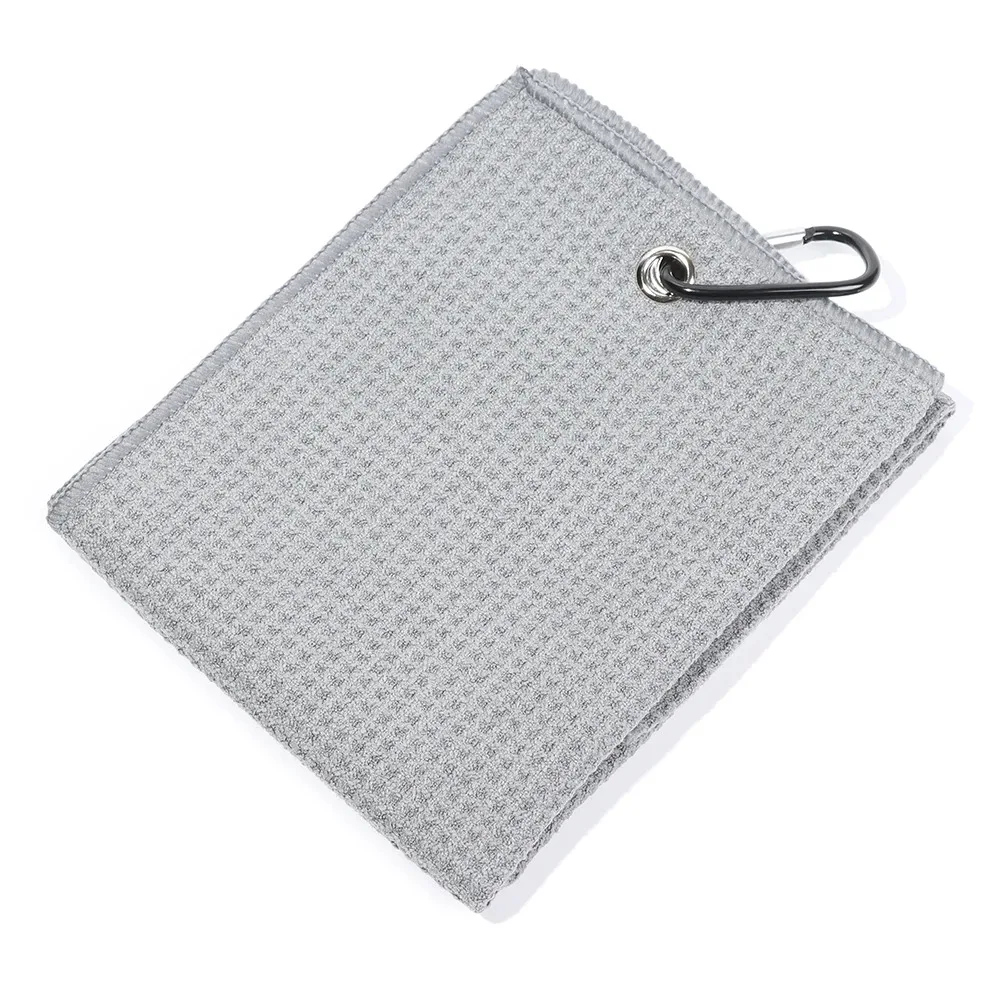 Microfiber Cotton Golf Towel With Carabiner Hook Cleans Clubs Golf Towel Balls Hands Cleaning Towels 30*50cm