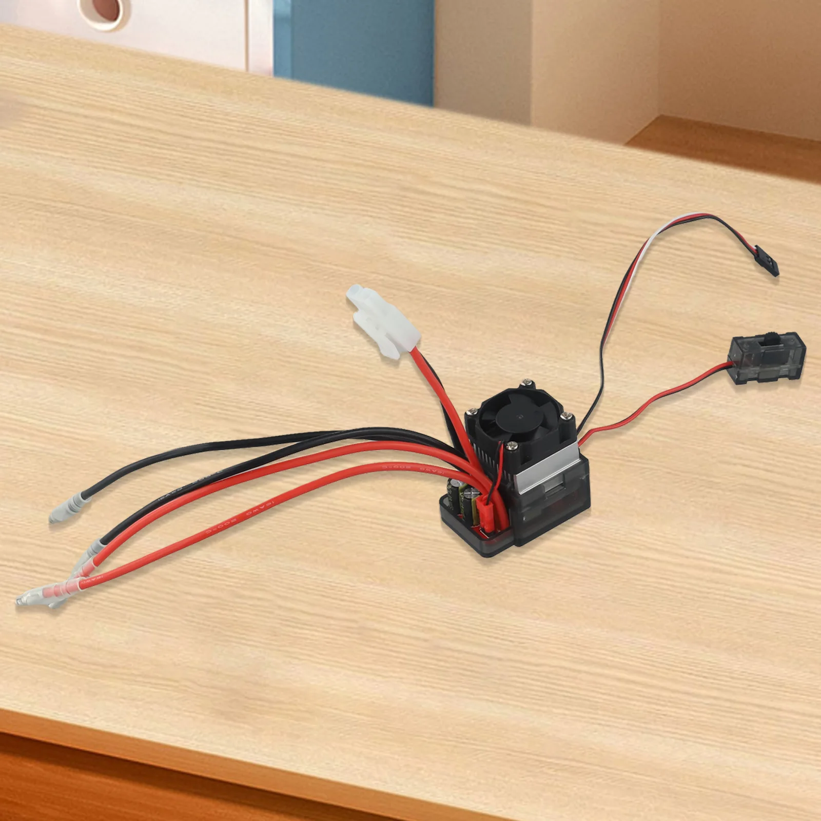 320A ESC ESC With Fan Black Red RC Model Car Boat ESC Backward Current 300A Fan Forward Current 600A RC Model Boat